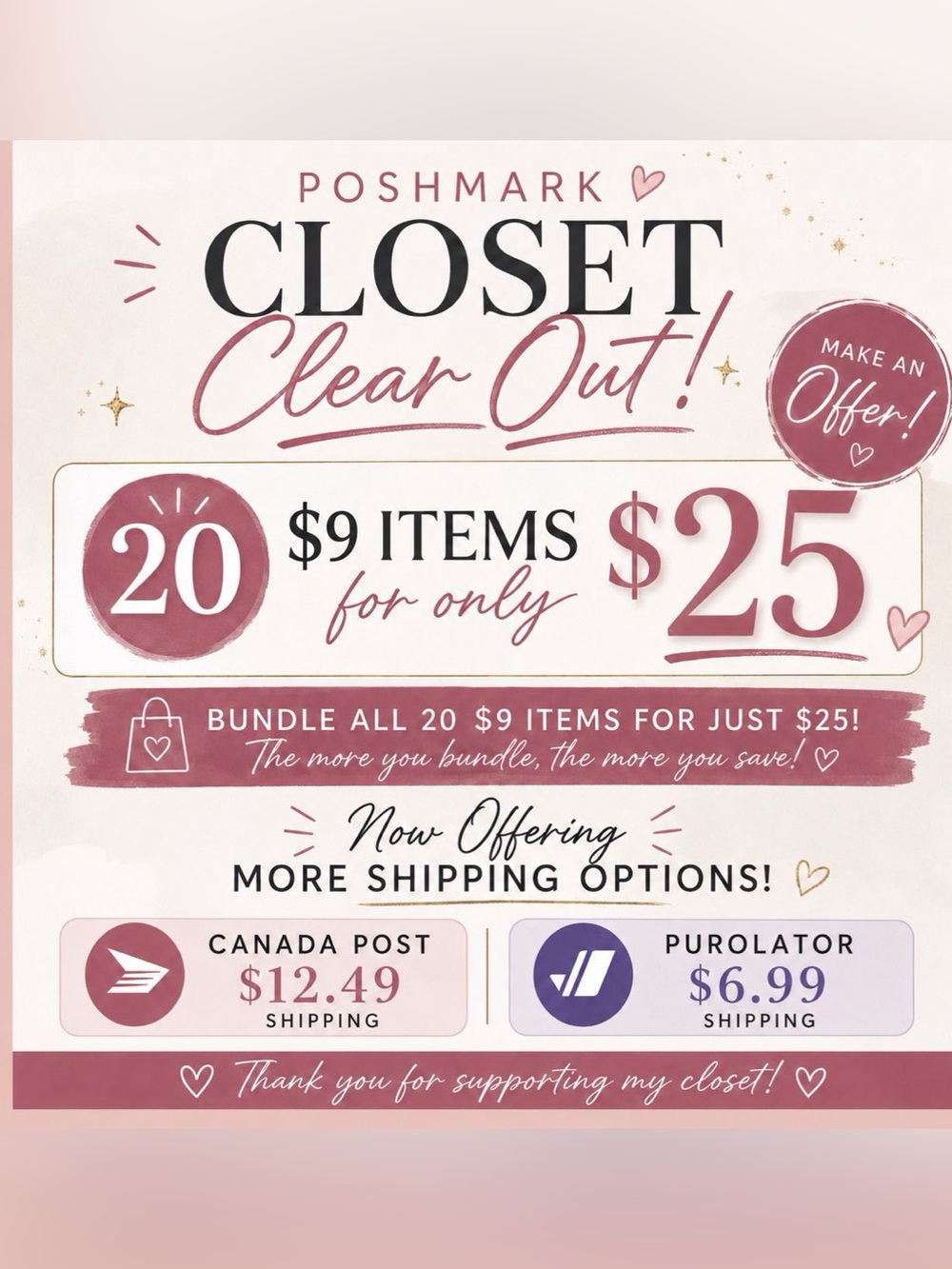 🗣️Poshmark Closet Clear Out!🎀
